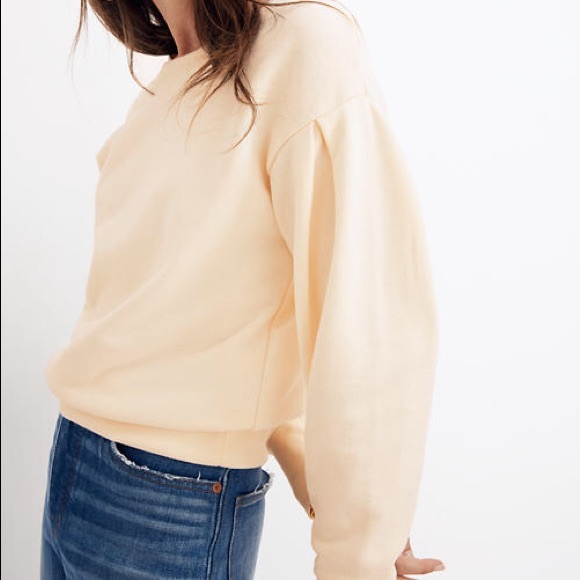 Madewell┃Pleat-Sleeve Sweatshirt - Picture 2 of 8